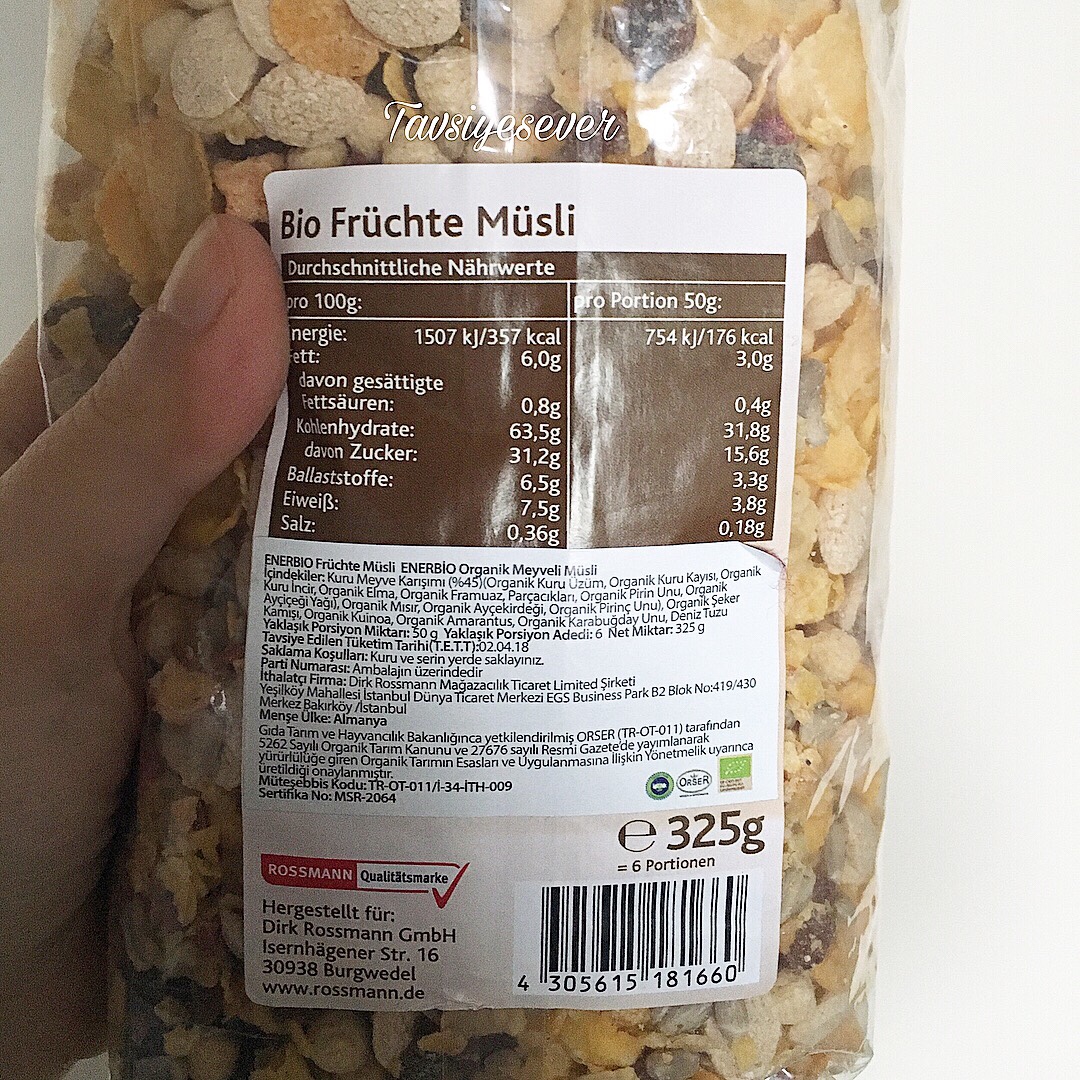Rossmann EnerBio Organik Müsli