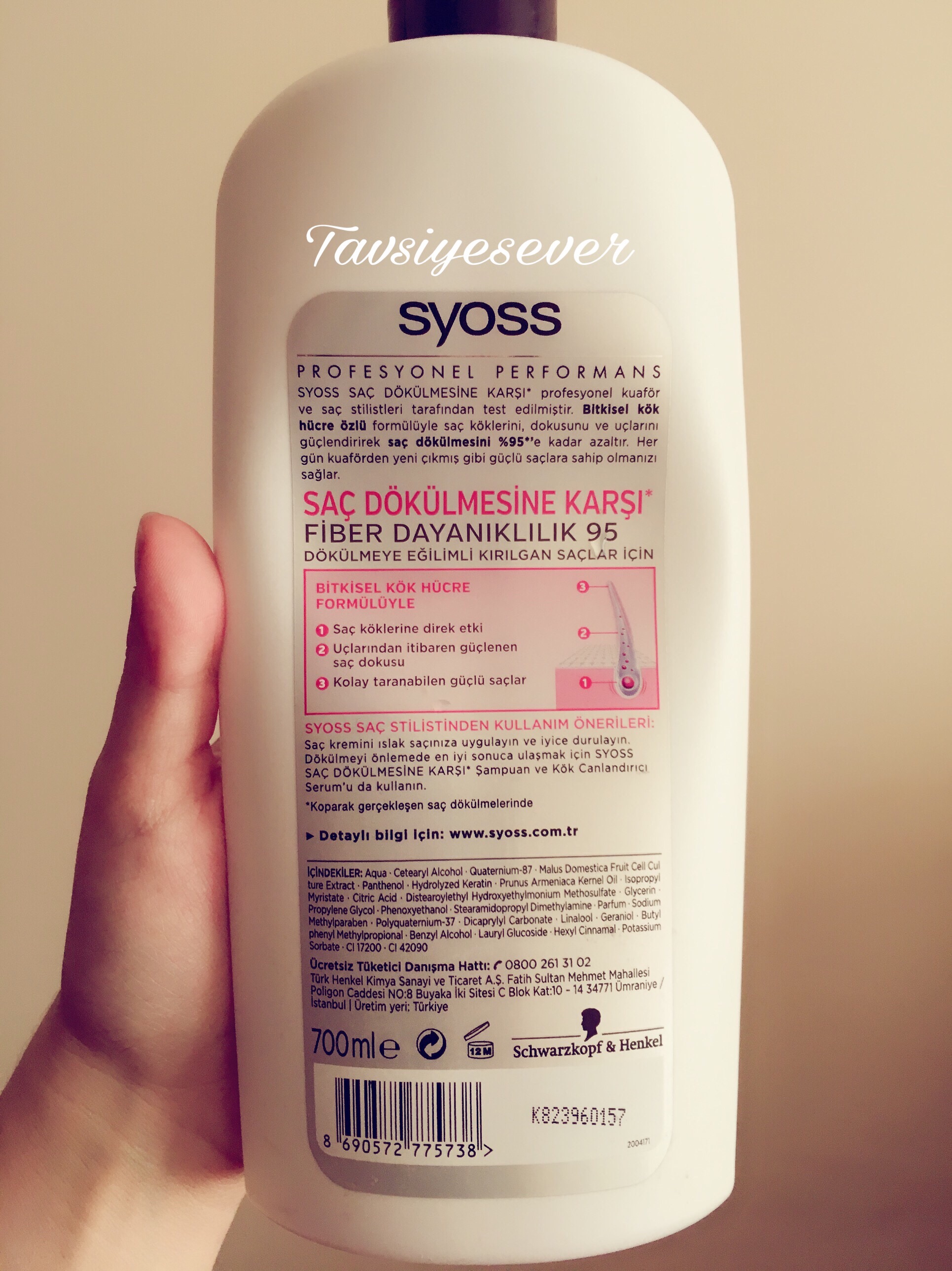 Syoss Saç Dökülmesine Karşı Saç Kremi Syoss Saç Dökülmesine Karşı Saç Kremi